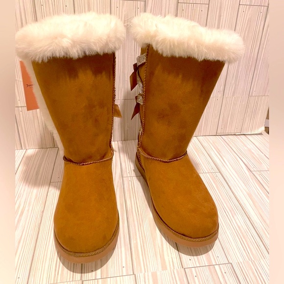 Juicy Couture Kaori chestnut brn Microsuede boots women’s size 7.5 New With Tsgs - Picture 3 of 8